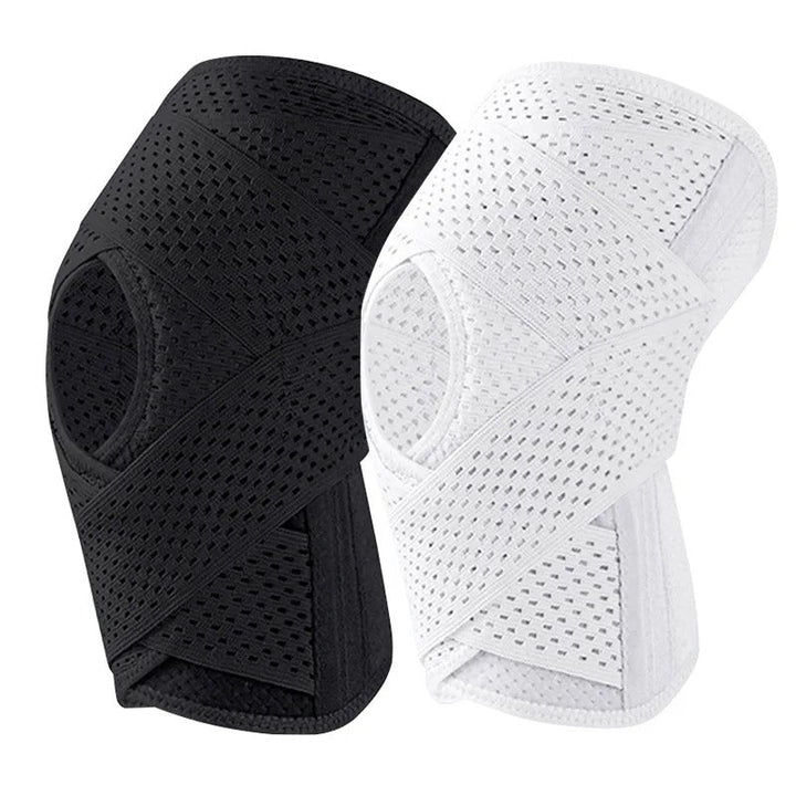 Unisex FlexGuard knee pads offer advanced support springs, compression & adjustable straps for full knee protection.