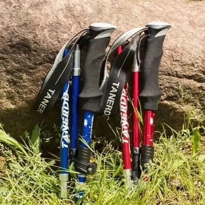 Durable trekking pole tip with a mud basket, ideal for diverse hiking trails and outdoor adventures.
