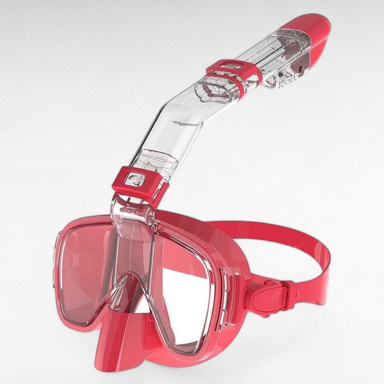 Essential beach gear: foldable, anti-fog full face snorkel mask for ocean fun.