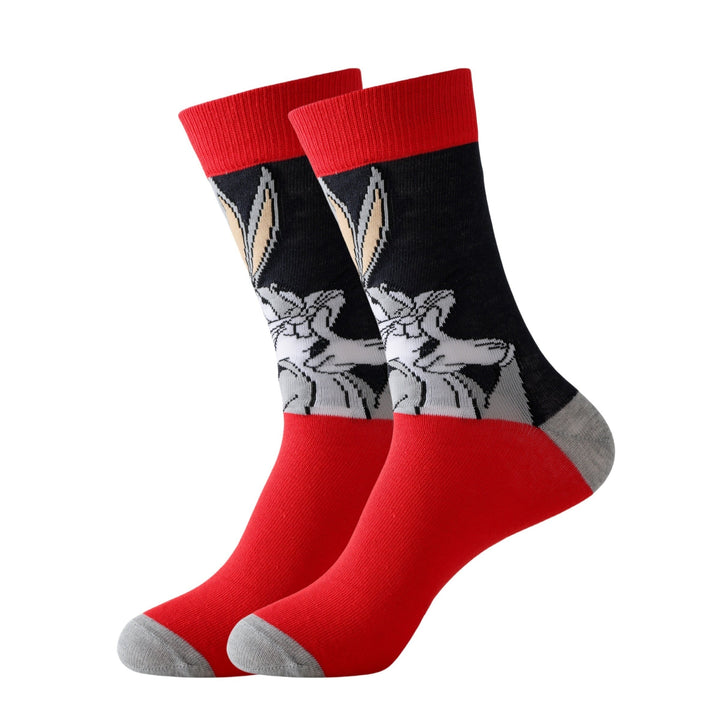 Pop culture inspired cartoon socks set, unisex. Show off your favorite animated characters with these fun & comfy ankle socks.