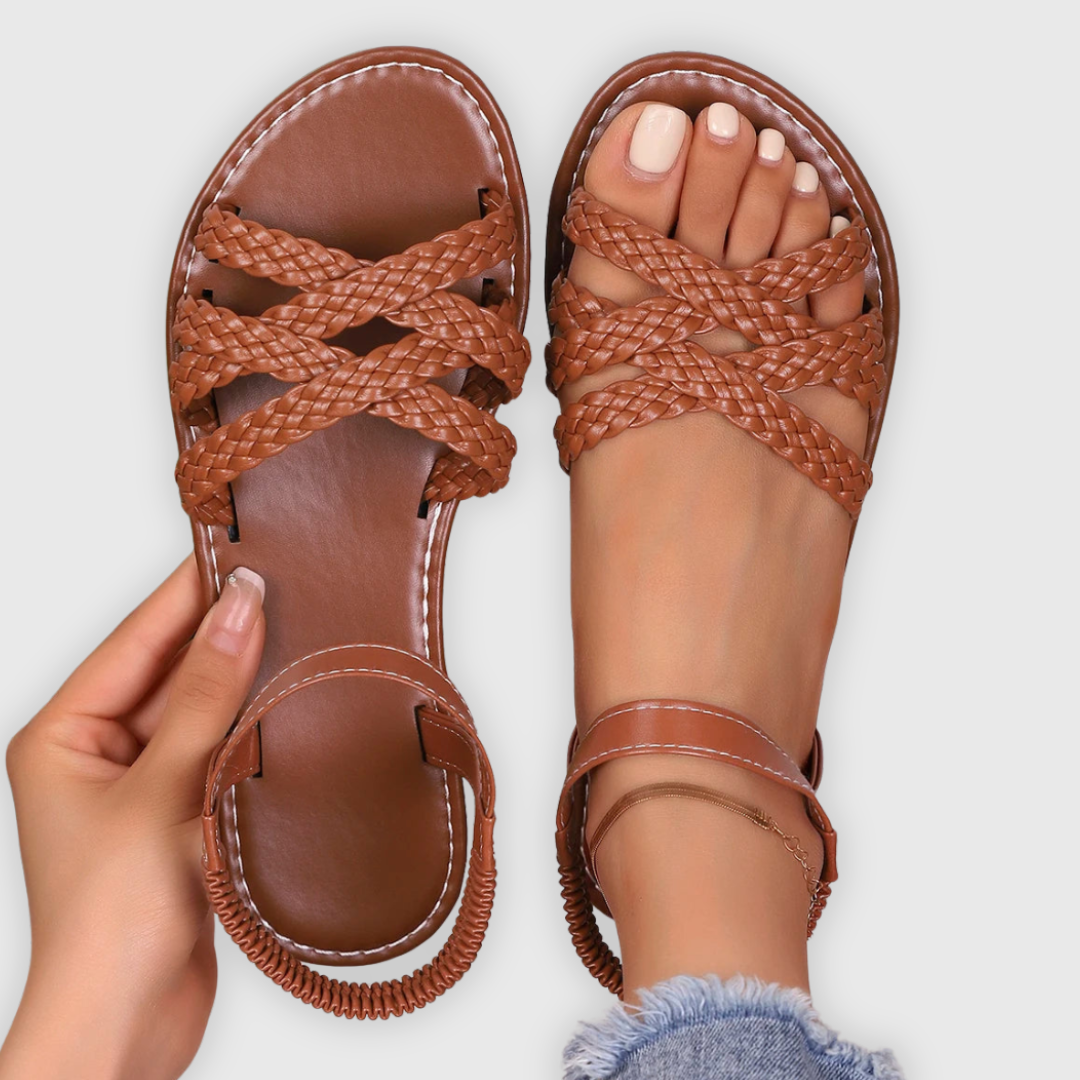 Close-up of artisan unisex handmade summer sandals, highlighting quality materials & craftsmanship for lasting comfort.