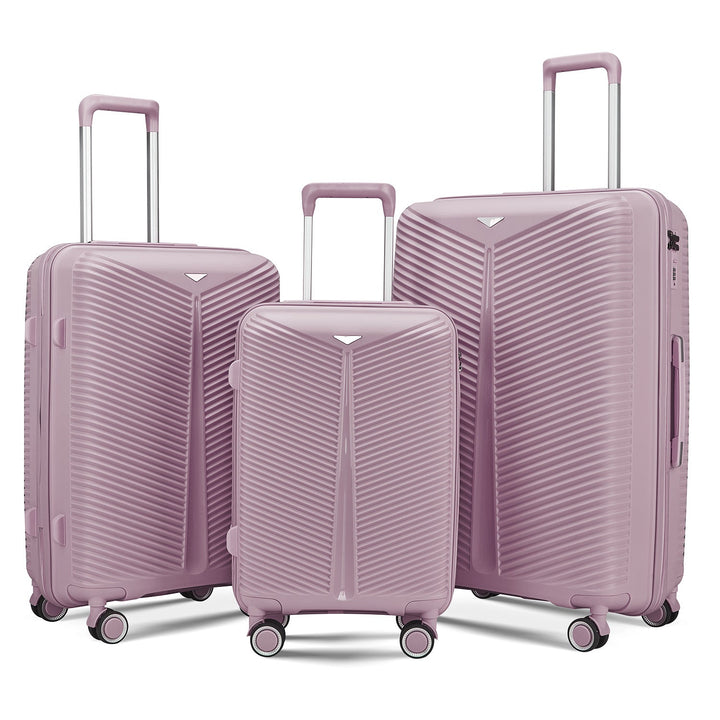 Interior view of organized hardshell luggage with cross-straps & zippered compartments. Efficient packing.