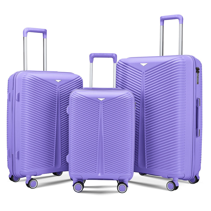 Secure hardshell luggage set with TSA-approved locks for worry-free and safe international travel.