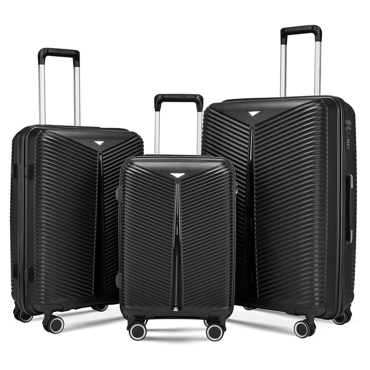 Nested hardshell luggage set for compact storage. Space-saving, durable, and ready for next trip.