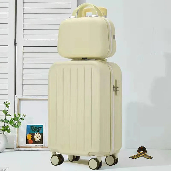 Versatile hardshell luggage collection with multiple sizes, perfect for solo travelers or family vacations.
