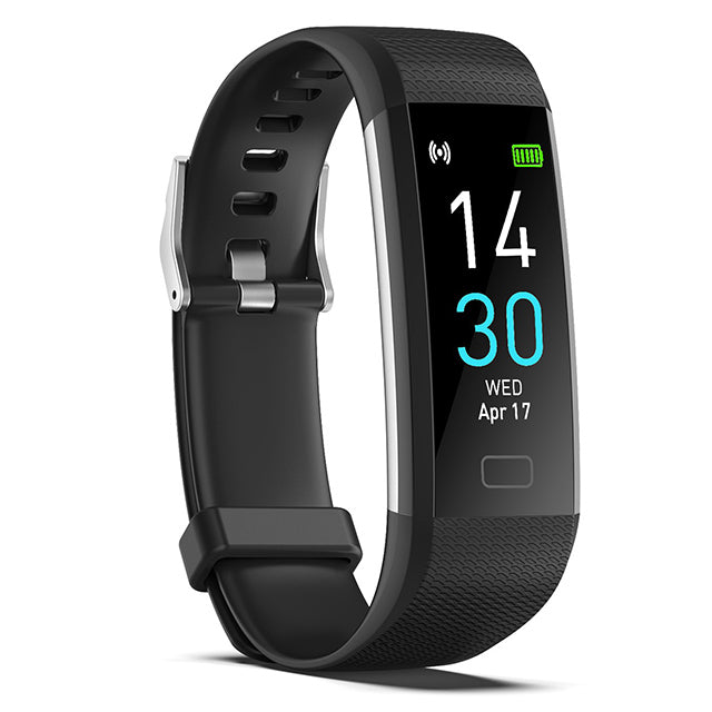 Unisex health monitoring smartwatch, tracking heart rate & blood pressure. Ideal for daily wellness.