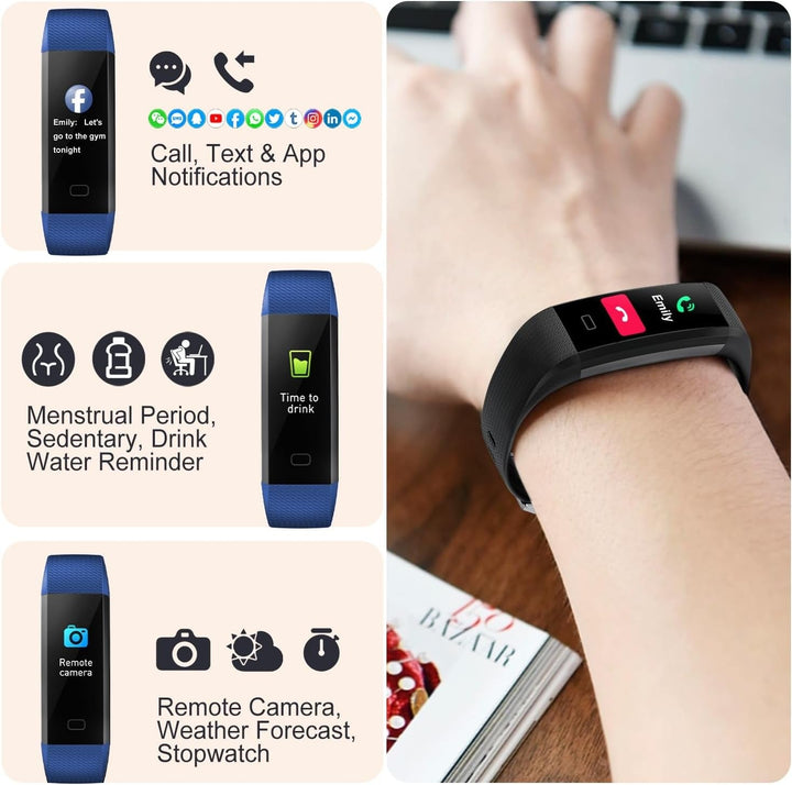 Health monitoring smartwatch with sleep tracking. Helps improve rest & overall wellness.