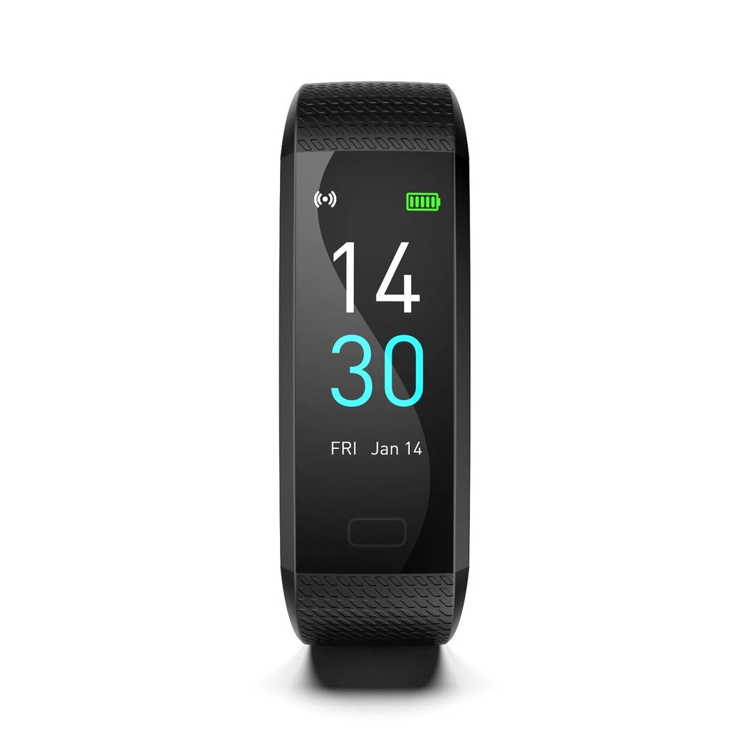 Daily health monitoring smartwatch showing notifications. Stay connected & track wellness.