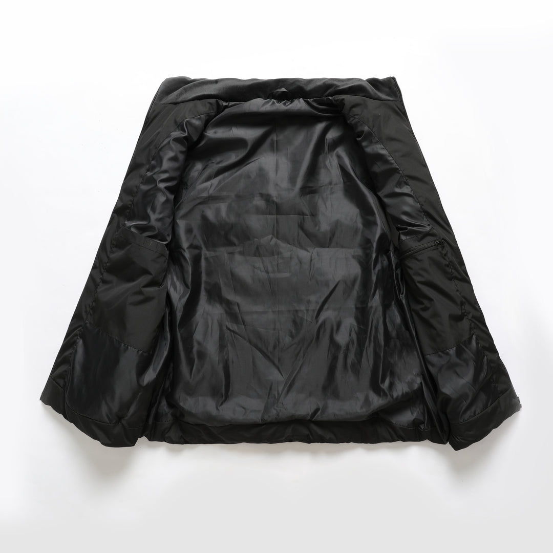 Premium unisex heated jacket for men and women, delivering consistent warmth & water resistance.