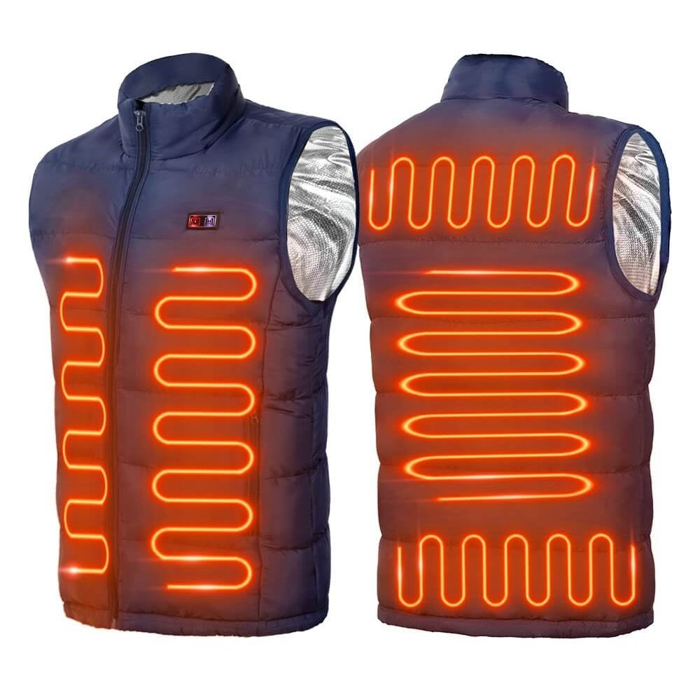 Comfortable thermal heated vest for ultimate cold weather warmth. Rechargeable unisex design for outdoor gear.