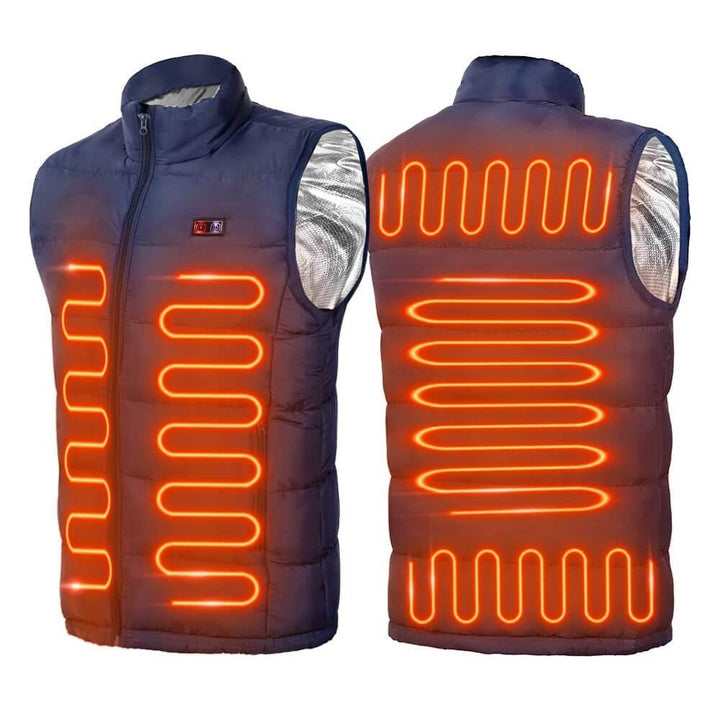 Comfortable thermal heated vest for ultimate cold weather warmth. Rechargeable unisex design for outdoor gear.