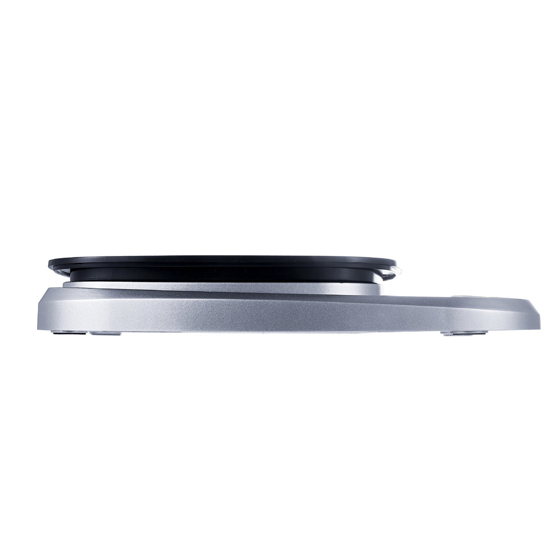 Accurate digital baking scale with stainless steel platform for precise ingredient measurements in the kitchen.