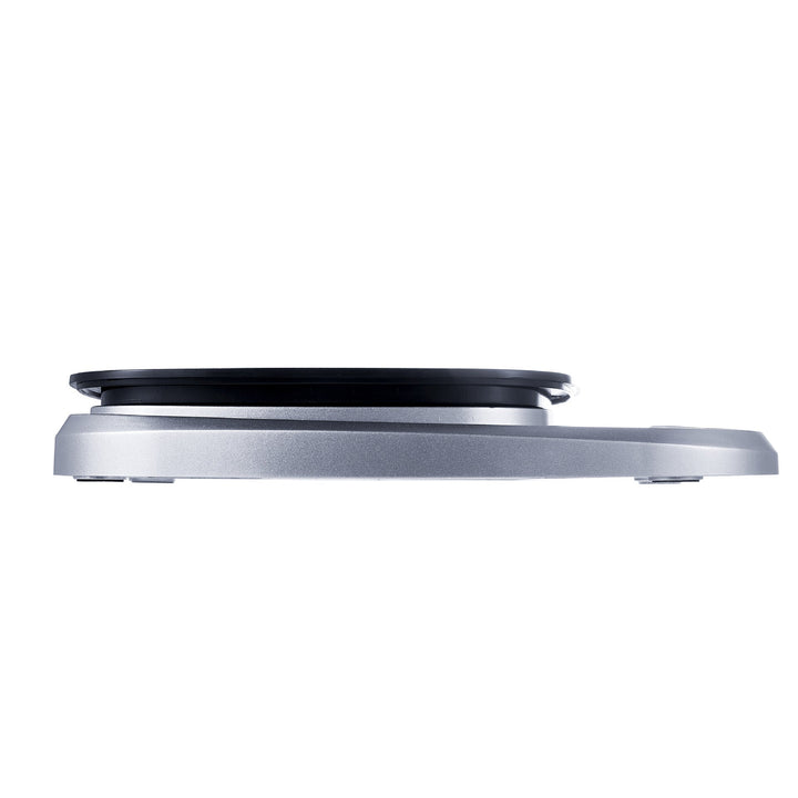 Accurate digital baking scale with stainless steel platform for precise ingredient measurements in the kitchen.