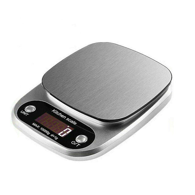 Durable stainless steel digital kitchen scale for accurate baking & cooking. Essential precision food scale.