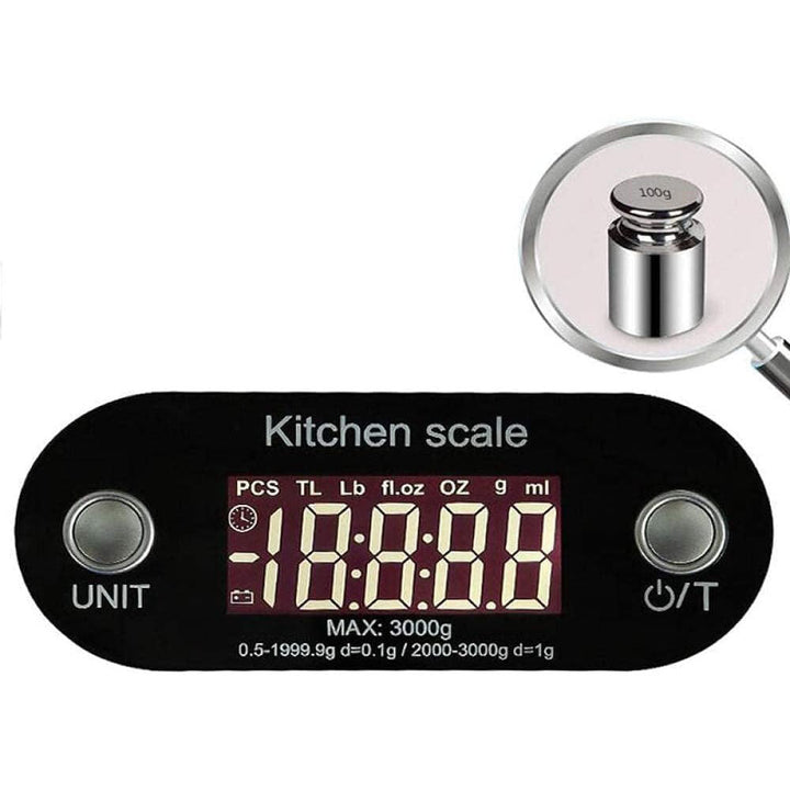 Versatile digital precision scale, a must-have for accurate food prep in any home kitchen. Stainless steel.