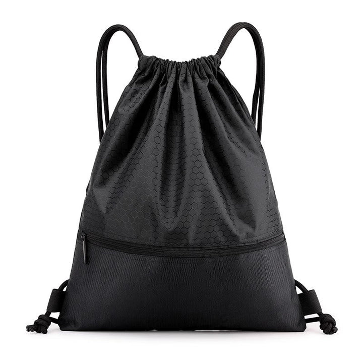 Compact & lightweight drawstring gym tote, easily foldable for travel or daily use. Versatile & portable.