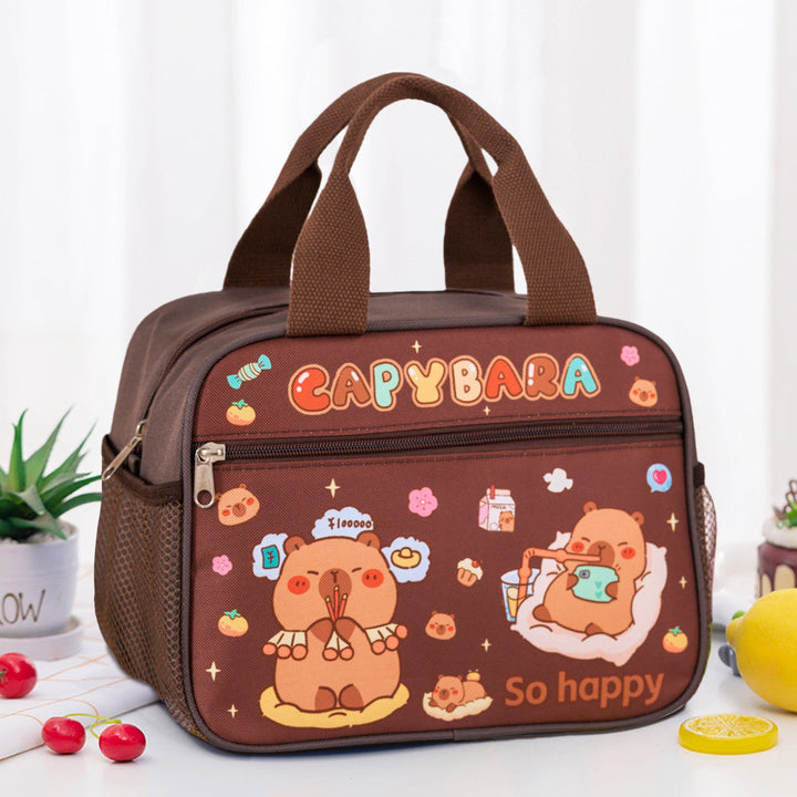 High-quality insulated lunch tote, keeps food hot or cold for school & office meals.
