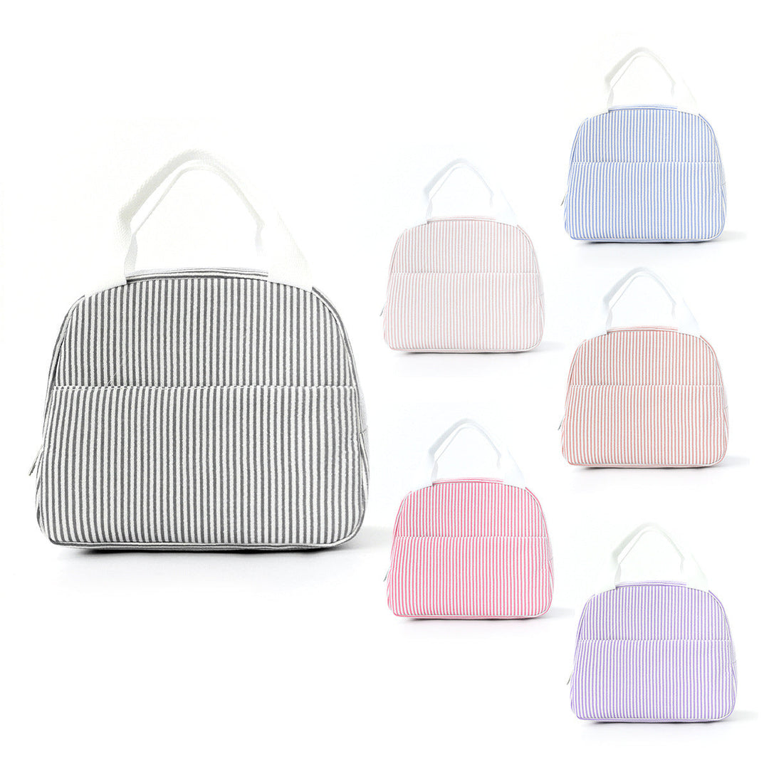 Unisex insulated lunch bag with durable zipper, perfect for keeping meals fresh at work or school.