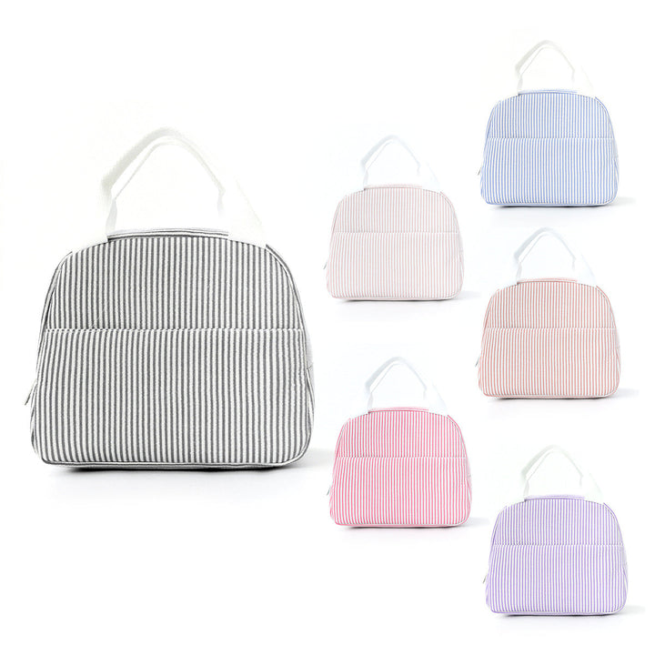 Unisex insulated lunch bag with durable zipper, perfect for keeping meals fresh at work or school.