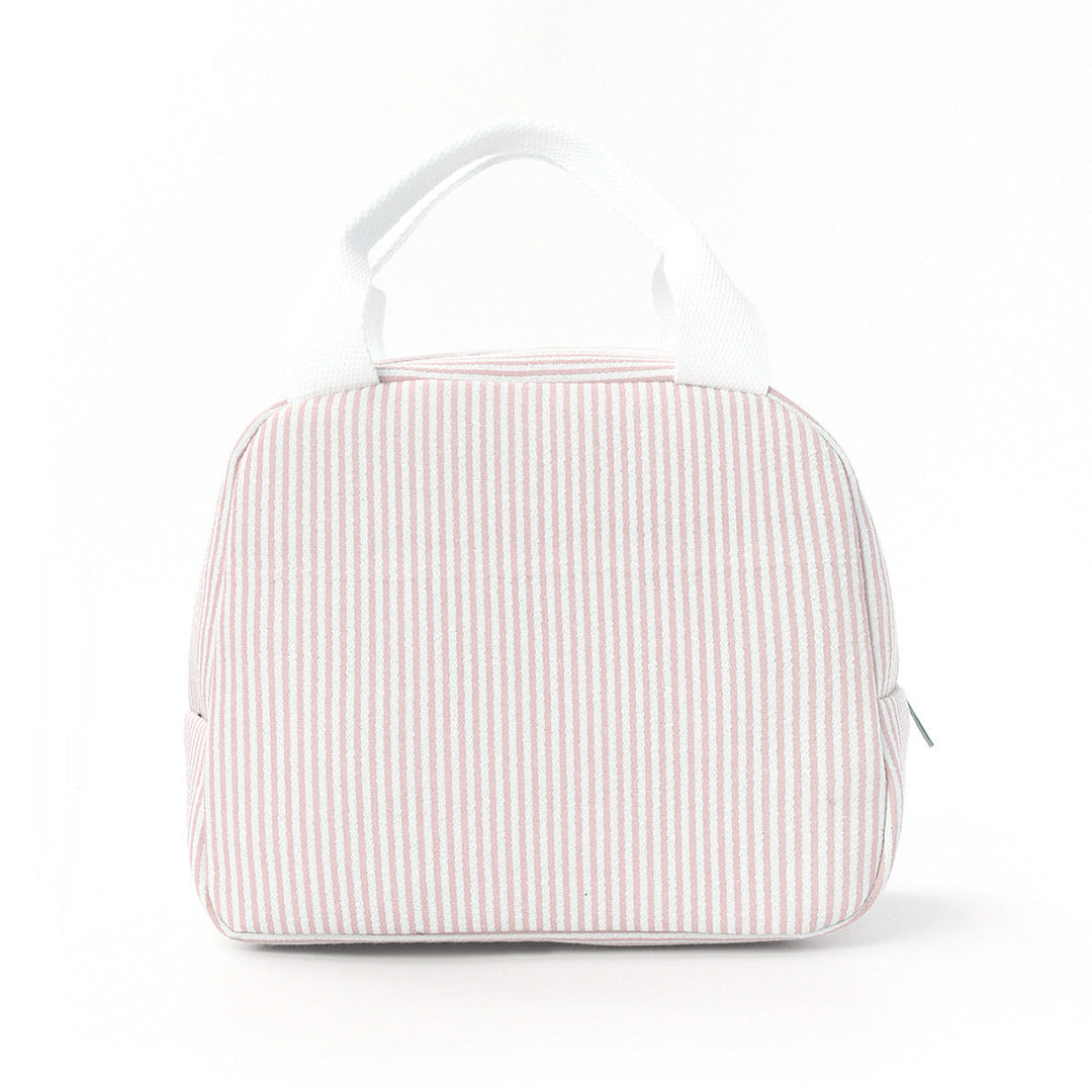 Open view of an insulated lunch bag, revealing ample space for multiple fresh meal prep containers.