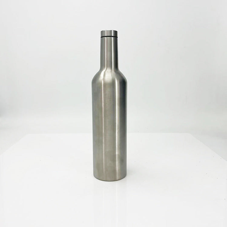 Insulated stainless steel water bottle for long-lasting hot or cold drinks. Reusable, unisex, ideal for hydration.