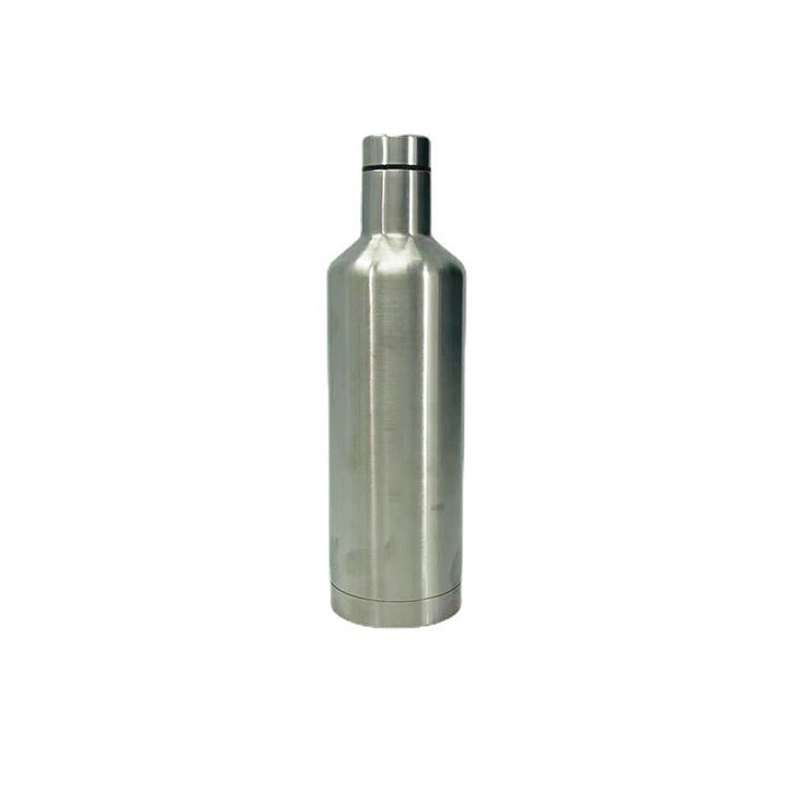 Stylish unisex insulated water bottle, stainless steel construction for hot/cold beverages. Reusable hydration solution.