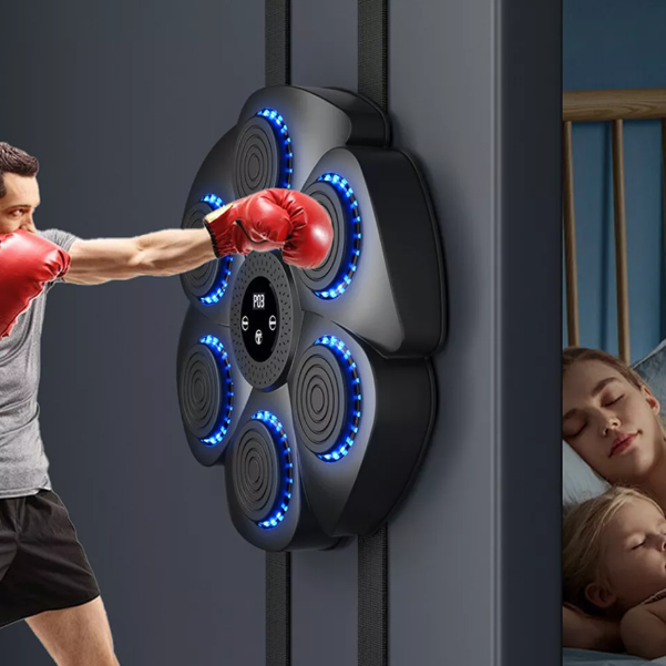 Unisex interactive boxing pad with RGB LED lights for fun fitness & workout training at home.