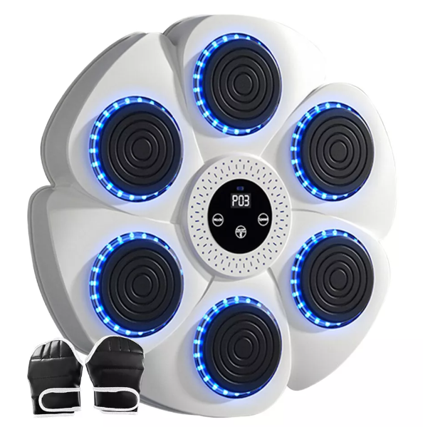 High-tech interactive boxing pad with RGB LEDs, excellent exercise equipment for home gym & training.