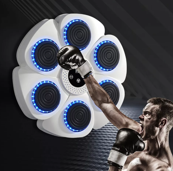 Smart LED boxing pad for interactive sports training, durable punching bag alternative for all users.