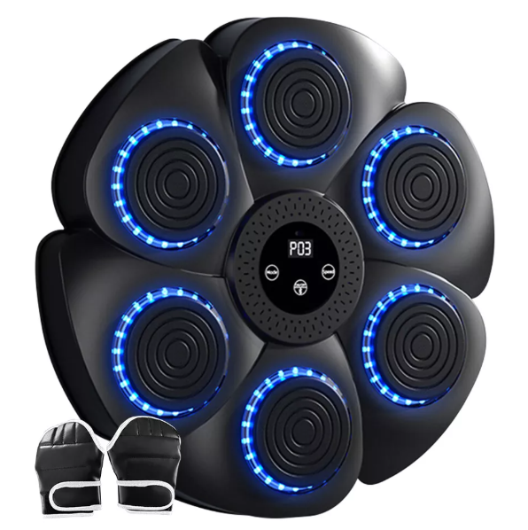 Smart interactive boxing pad with RGB LEDs, perfect home gym equipment for fitness & speed training.
