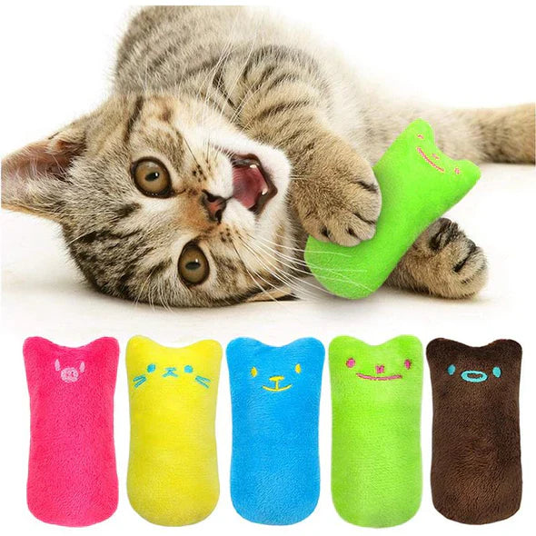Durable scratch-resistant cat toy infused with catnip. Promotes active playtime & stress relief for your feline friend.