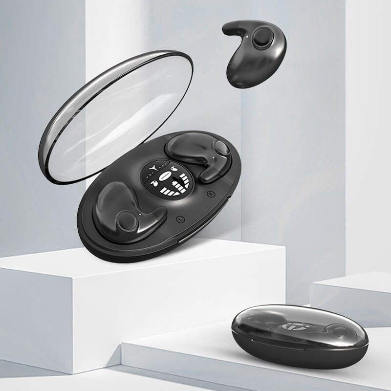 Snug-fit invisible sleep earbuds for all-night comfort. Wireless Bluetooth headphones, perfect for restless sleepers.