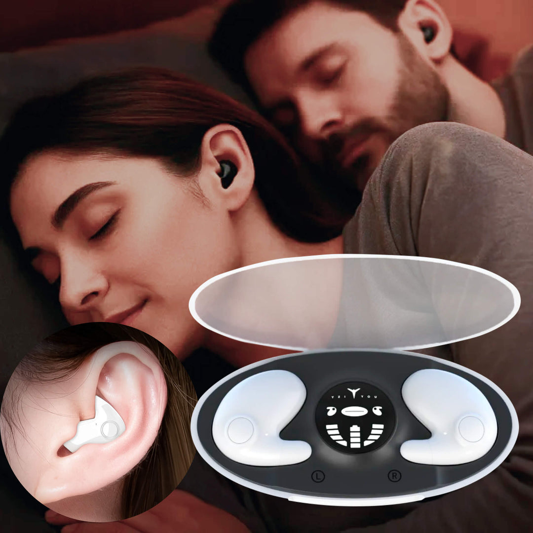 Ergonomic invisible sleep earbuds for ultimate comfort & noise blocking.