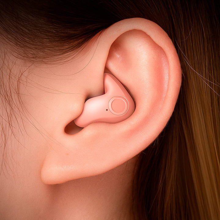 Flat design invisible earbuds for side sleepers, ensuring maximum comfort & peaceful sleep.