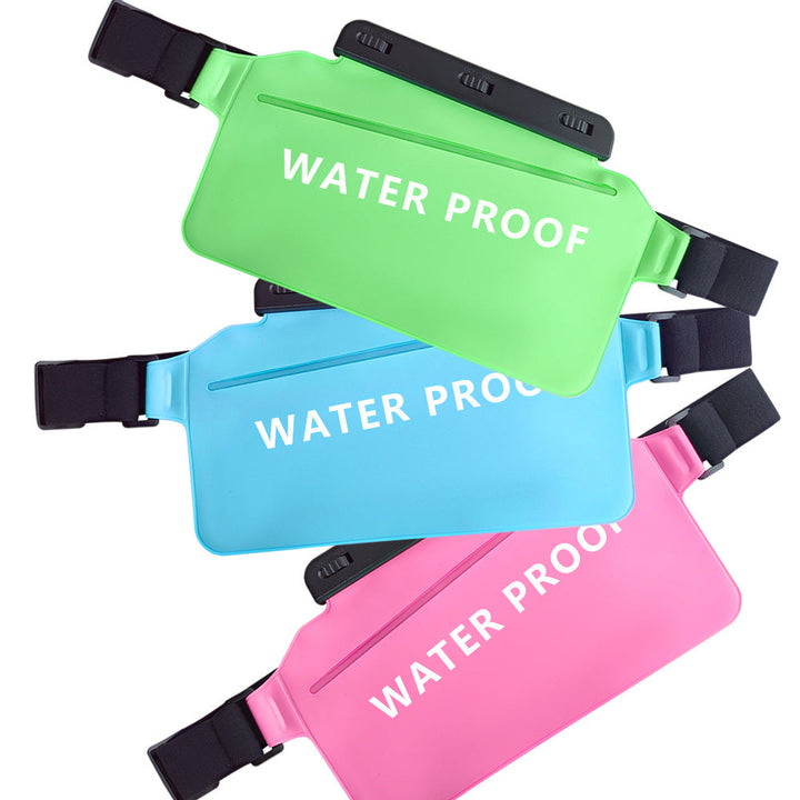 Unisex IPX8 waterproof waist bag for hiking, cycling, & travel. Durable dry bag keeps essentials safe during outdoor sports.