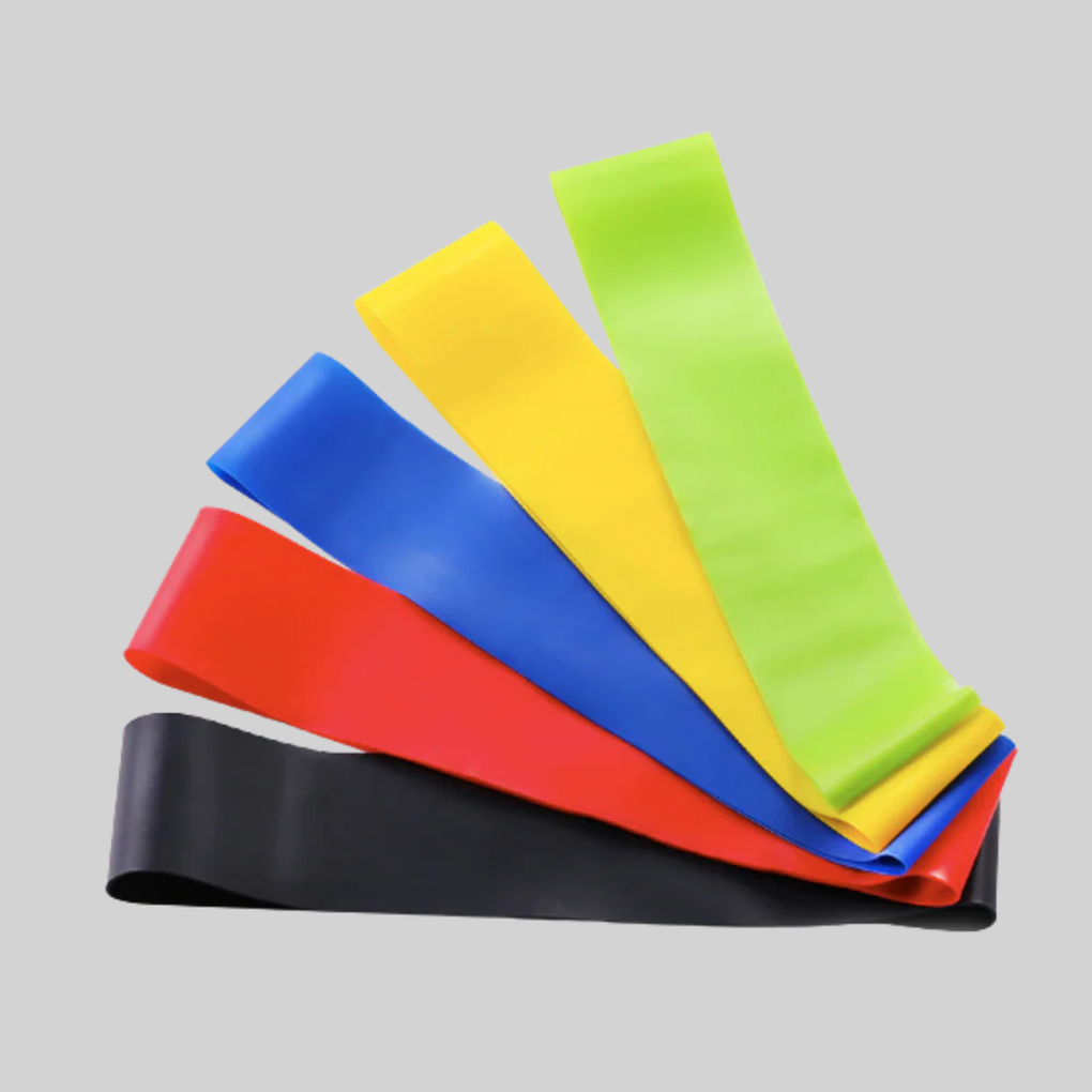 Unisex latex resistance band for strength training & flexibility workouts. Ideal exercise equipment for home gym fitness.