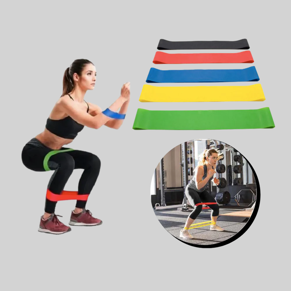 Portable latex resistance band, perfect for full body workouts, strength training, and increasing flexibility at home.