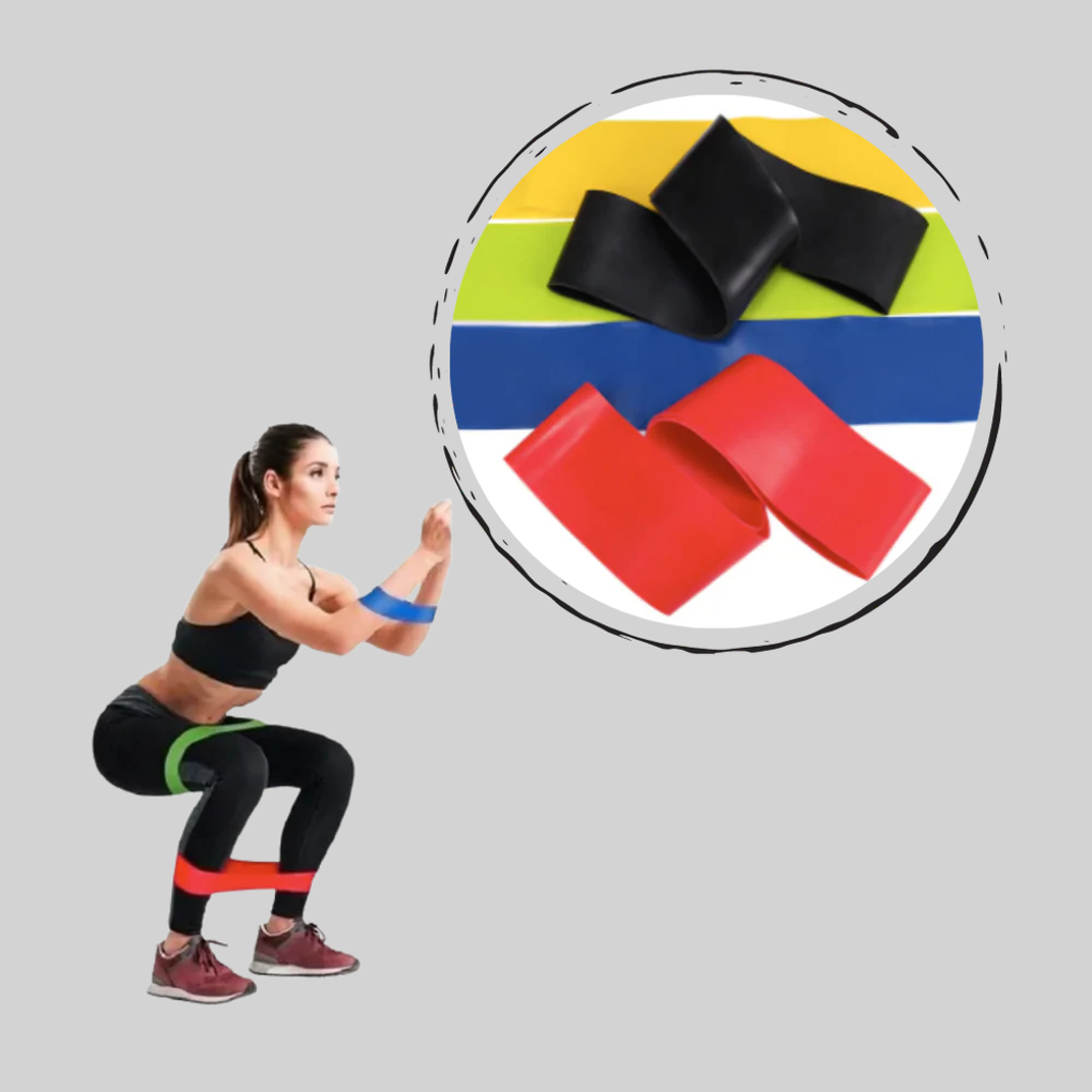 Durable latex exercise band, a versatile fitness accessory for men & women, enhancing strength & promoting flexibility.