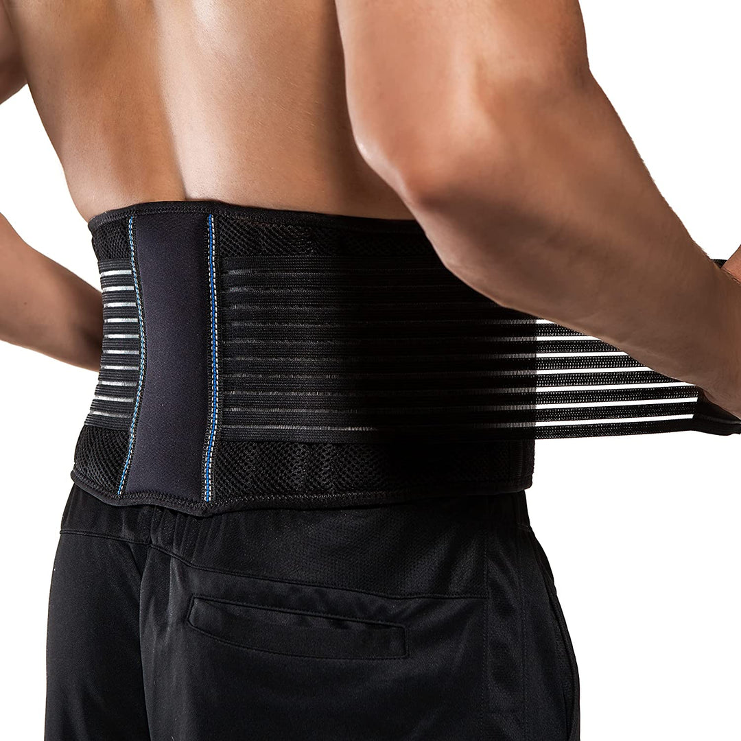 Unisex lightweight lower back support belt for lumbar pain relief & posture.