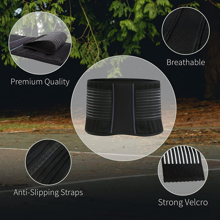 Ergonomic lumbar support belt, lightweight & comfortable for daily pain relief & posture.