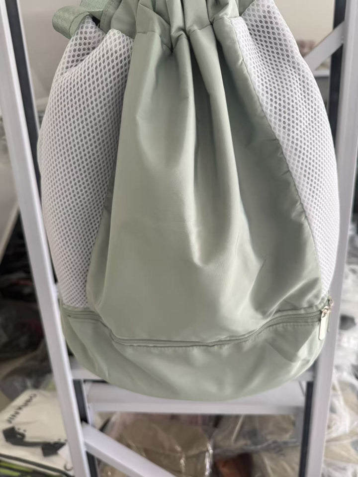 Quick-dry mesh drawstring bag, a lightweight backpack for gym, swimming, travel, or school.
