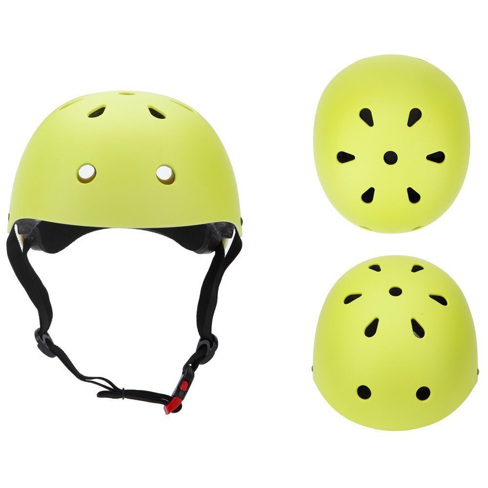 Collection of vibrant, lightweight protective skate helmets. Multi-sport safety gear for all ages.