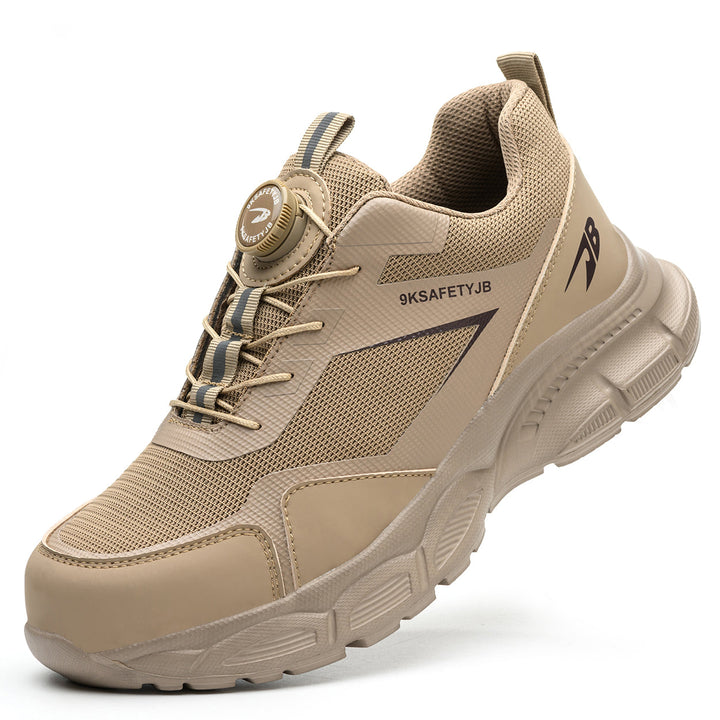 Heavy-duty, durable unisex steel toe work shoes, built for tough industrial environments.