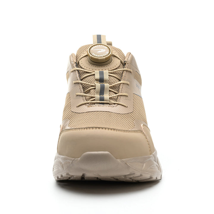 Protective unisex steel toe work shoes, lightweight & comfortable design for professional use.
