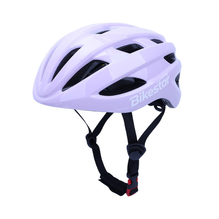Highly ventilated lightweight bicycle helmet, designed for comfort during long rides, ensuring cool airflow.
