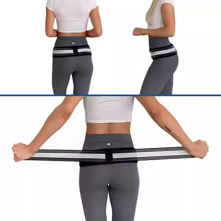 Adjustable unisex lumbar support belt, breathable fabric for lower back pain relief & posture correction. Ideal for daily comfort.