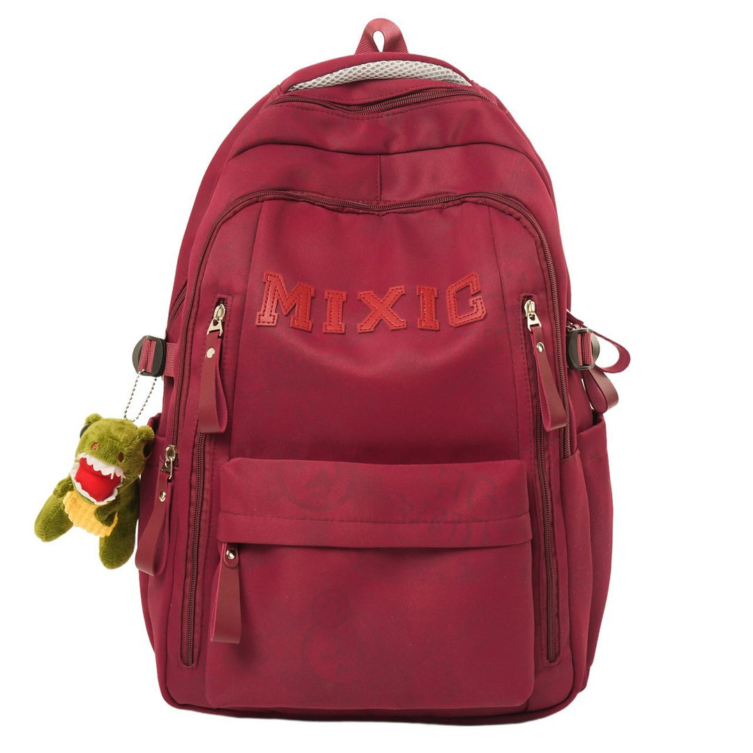 Contemporary graphic print backpack, a unisex and stylish daily essential for students and adventure.