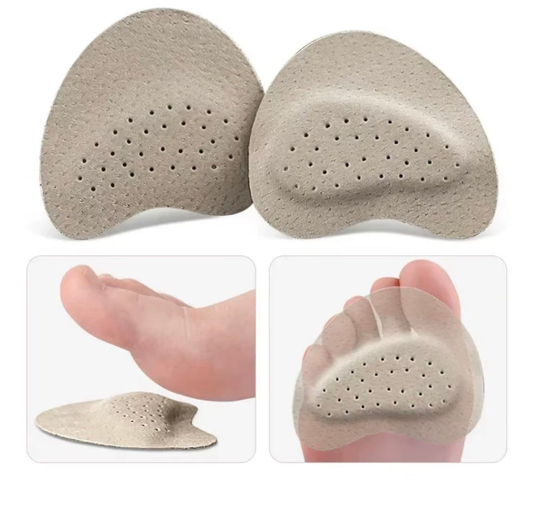 Foot comfort non-slip forefoot cushion pads for heels, sandals, and dress shoes, offering pressure relief.
