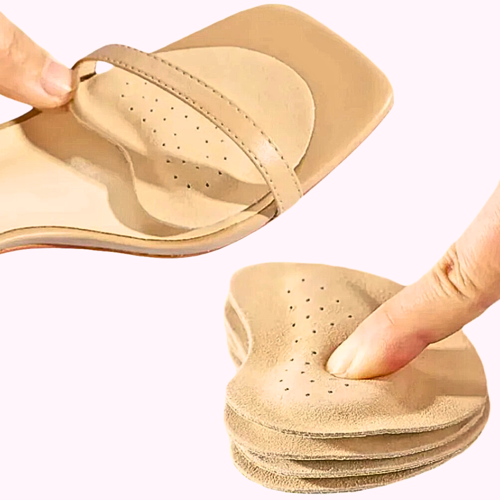 Unisex forefoot cushion pads for sandals & heels provide comfortable non-slip support & pressure relief all day.