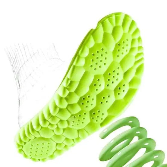Supportive unisex shoe inserts, offering robust arch support for improved posture and reduced foot pain.